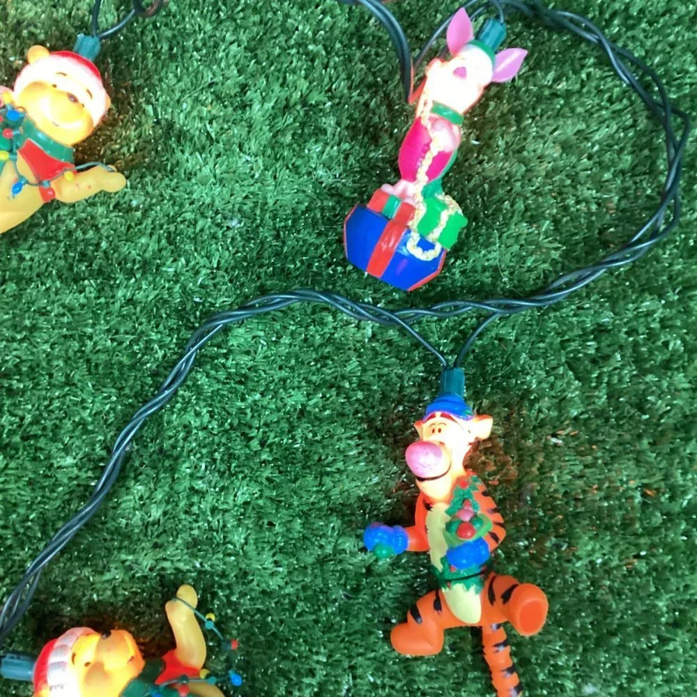 Vintage Winnie the Pooh Christmas String Lights